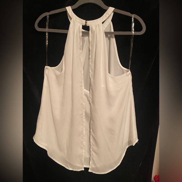 Staccato Halter Neck White Top, Large - Picture 2 of 4